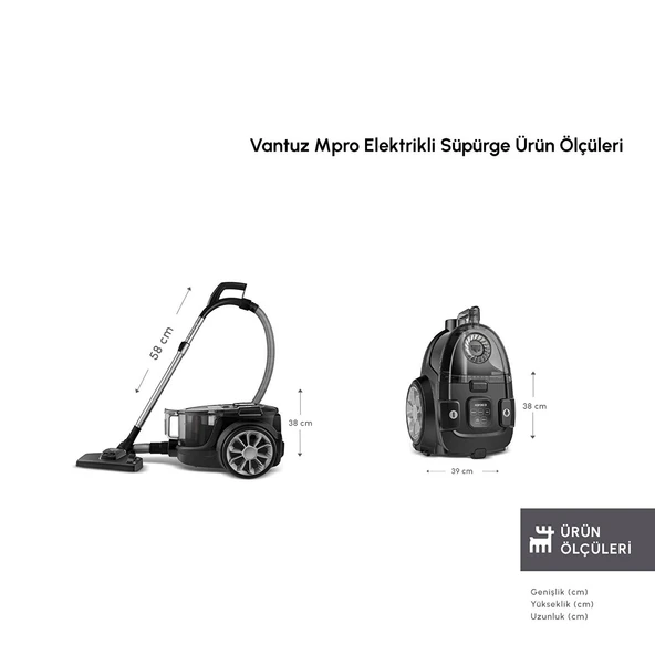 Karaca Vantuz Mpro Elektrikli Süpürge Black - Resim 3