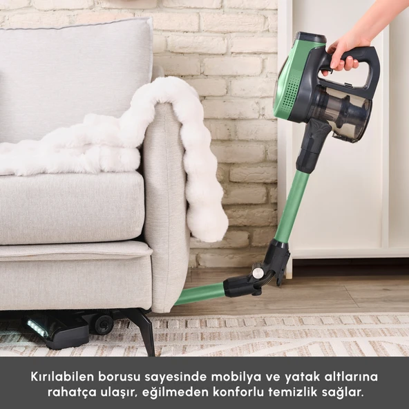 Karaca Vantuz Power Up Max Dikey Süpürge Sage Green - Resim 6