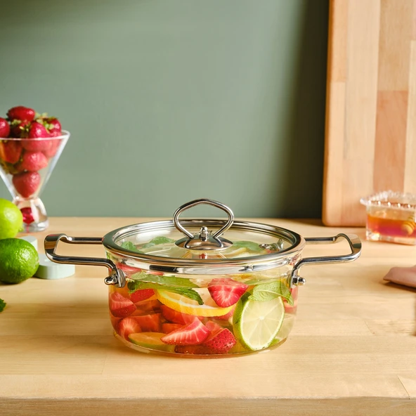 Karaca Amore Borosilikat Cam Derin Tencere 16 Cm - Resim 9