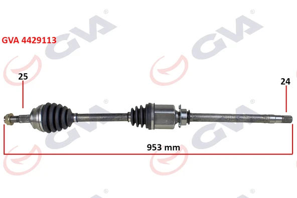 GVA 4429113 KOMPLE AKS SAĞ FIORINO 1.3 MTJ 07-13 953mm AKS LALE Lİ 51787180 ürün görseli 1