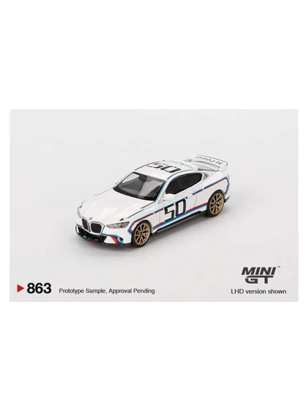 Mini GT 1/64 Bmw 3.0 Csl White 863 - Resim 2
