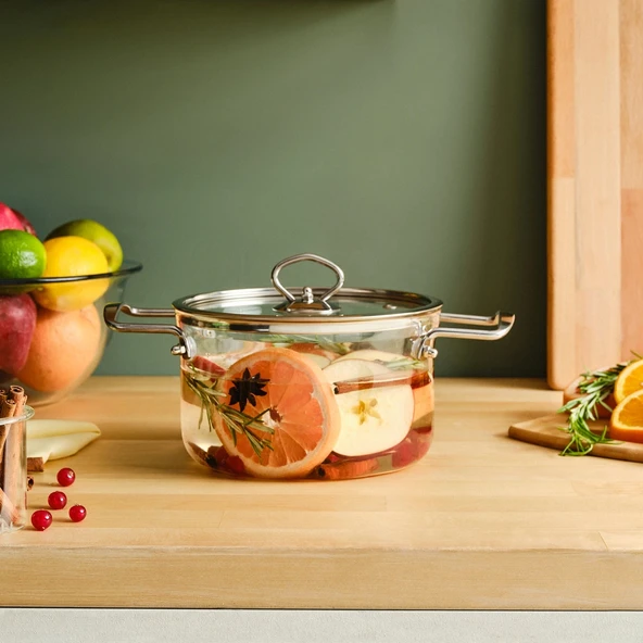 Karaca Amore Borosilikat Cam Derin Tencere 18 Cm ürün görseli