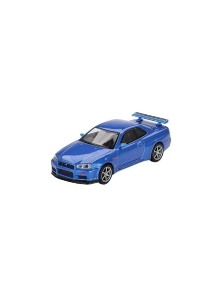 Mini GT 1/64 Nissan Skyline Gt-R (R34) V-Spec Bayside Blue 759 ürün görseli 1