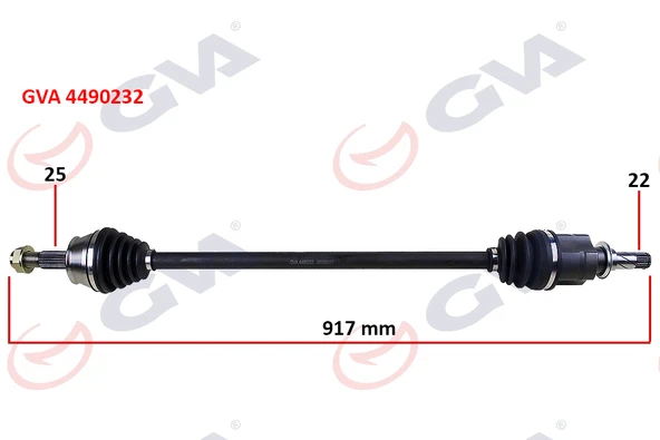 GVA 4490232 KOMPLE AKS SAĞ CORSA D 1.3 CDTI 06 > DTJ 917mm 374793-13150503 ürün görseli