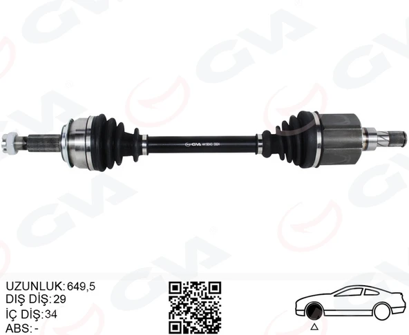 GVA 4419043 ÖN AKS SOL RENAULT KADJAR 1.5 DCI A-T 15- 8201413313-391011681R ürün görseli
