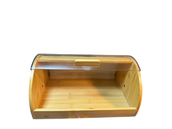 Kapaklı bambu ekmek saklama kutusu dolabı - bambu ekmeklik - Resim 5