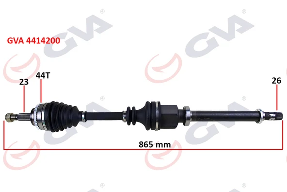 GVA 4414200 KOMPLE AKS SAĞ CLIO SYMBOL THALIA 1.5 DCİ 08- ABS Lİ 44DİŞ 865mm 8201187708-8200749390 ürün görseli