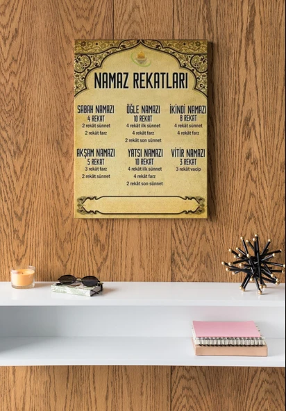 Namazlar Kaç Rekat Tablo - İslami Bilgilendirici Tablo - 2