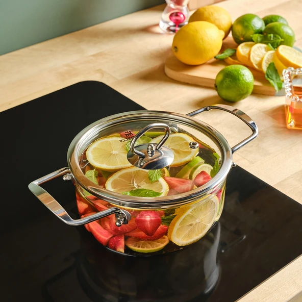 Karaca Amore Borosilikat Cam Derin Tencere 16 Cm - Resim 3