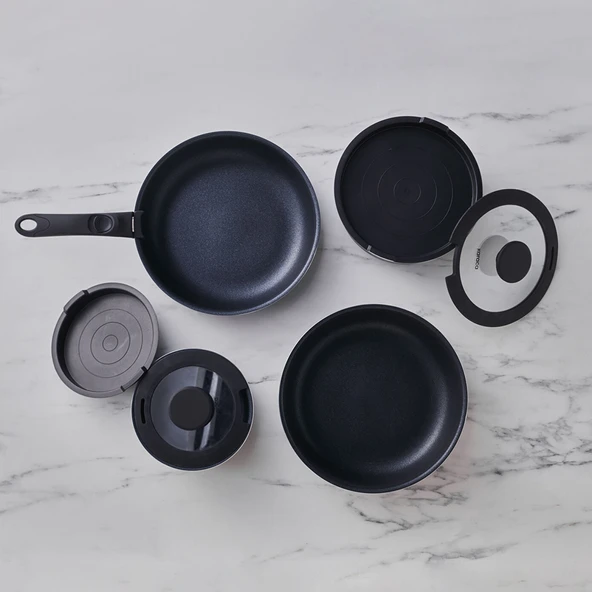 Karaca Biodiamond Smart Clip İndüksiyon Tabanlı 9 Parça Tencere Seti - Resim 4