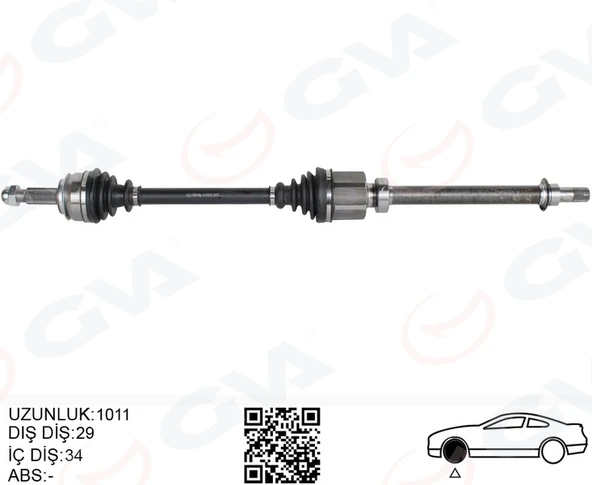 GVA 4419042 ÖN AKS SAĞ RENAULT KADJAR 1.5 DCI A-T 15- 391000797R ürün görseli