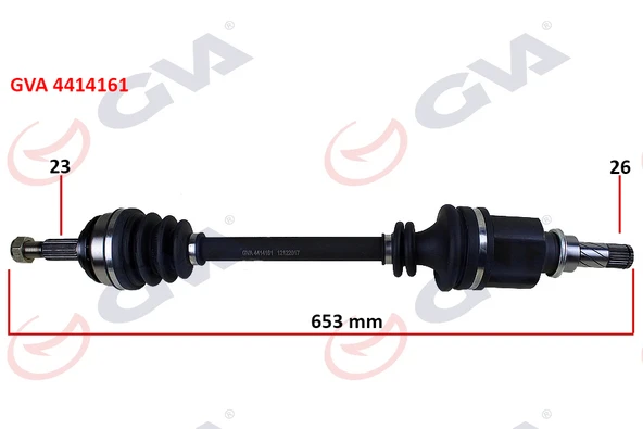 GVA 4414161 KOMPLE AKS SOL CLIO III 1.5 DCI 05- LOGAN 1.4-1.6-1.5 DCİ 07- 653mm 8200499585-6001548718-8200440187 ürün görseli