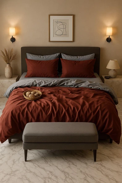 Nevresim Takımı Çift - Lastik Çarşaflı