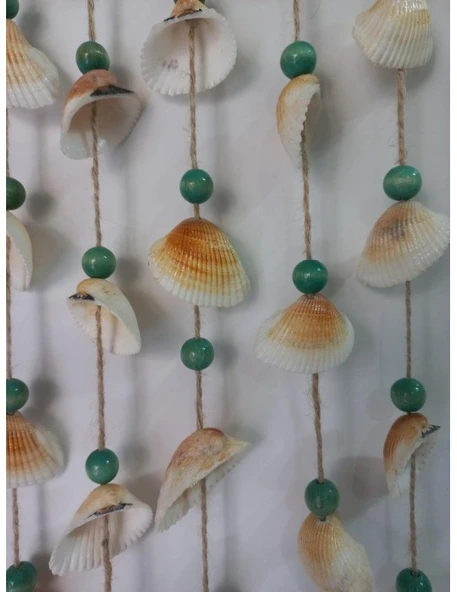 Renkli Boncuklu Deniz Kabuğu Figürlü 7'li Rüzgar Gülü - Resim 4