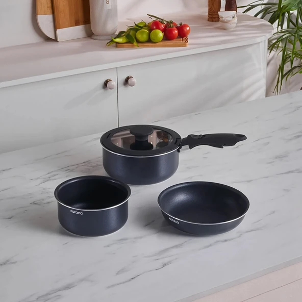 Karaca Biodiamond Smart Clip İndüksiyon Tabanlı 5 Parça Tencere Seti ürün görseli