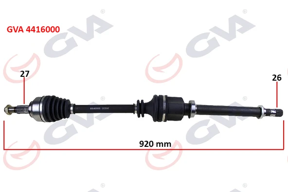 GVA 4416000 KOMPLE AKS SAĞ KANGOO III 08> 1.5dCi 921mm 8200687740-391007374R-8200597306 ürün görseli