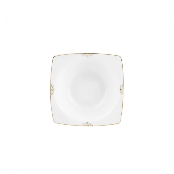 Emsan Fine Bone Estiva Gold 61 Parça 12 Kişilik Kare Yemek Takımı - Resim 7