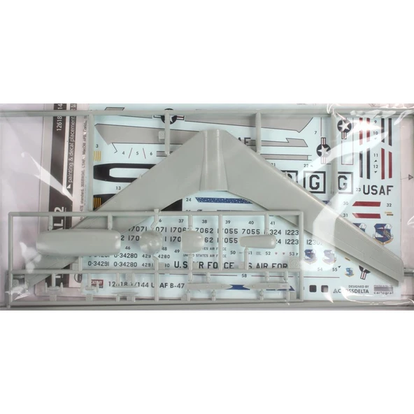 Academy 12618 1/144 Ölçek, USAF Boeing B-47 Savaş Uçağı, Plastik Model kiti - Resim 3