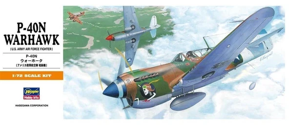 Hasegawa A9 139 1/72 Ölçek, P-40N Warhawk, Savaş Uçağı Plastik Model Kiti