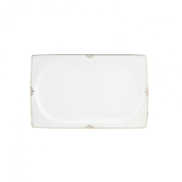 Emsan Fine Bone Estiva Gold 61 Parça 12 Kişilik Kare Yemek Takımı - Resim 12