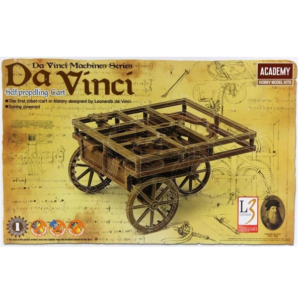 Academy 18129 Da Vinci Arabası, Plastik Model kiti ürün görseli 1