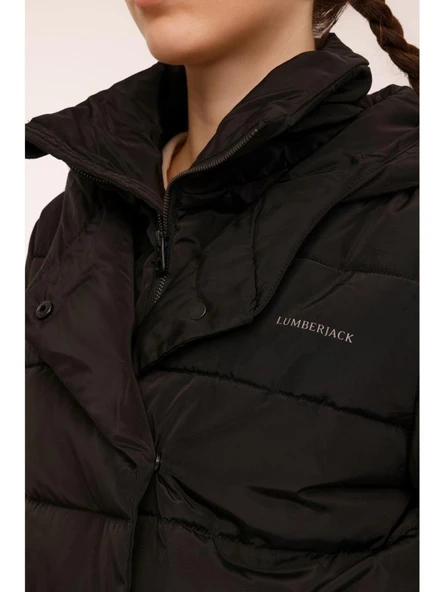 LUMBERJACK KARINA 2SN71 4PR SİYAH KISA KABAN - Resim 5