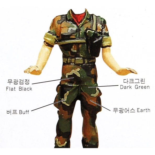 Academy 13251 1/35 Ölçek, ROK Army Tank Mürettebatı, Plastik Model kiti - Resim 4