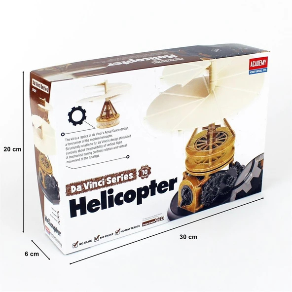 Academy 18159 Da Vinci Helikopter, Plastik Model kiti - Resim 5