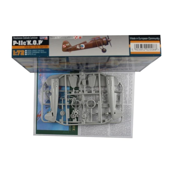 Mistercraft B008 1/72 Ölçek, PZL P-11C K.O.P. Savaş Uçağı, Plastik Model kiti - 2