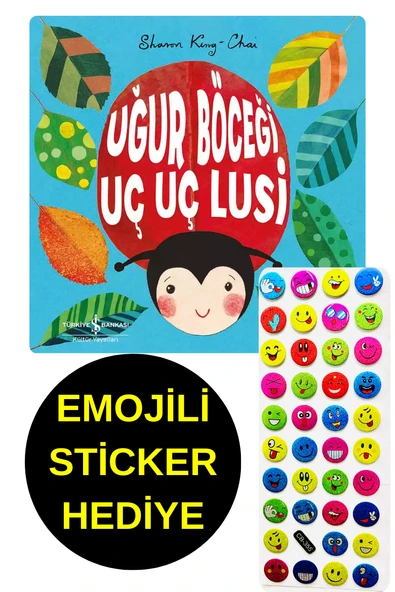EMOJİLİ  STİCKER HEDİYE  - OKUL ÖNCESİ RESİMLİ KİTAPLAR  - UĞUR BÖCEĞİ UÇ UÇ LUSİ ürün görseli