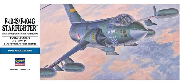 Hasegawa D17 447 1/72 Ölçek, F-104S/F-104G Starfighter, Savaş Uçağı Plastik Model Kiti ürün görseli