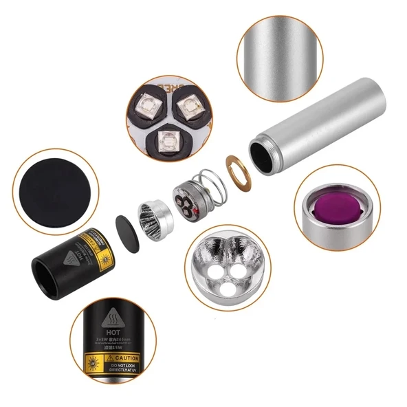 15 Watt 365nm Ultraviyole  Para Işığı  Wt-305 - Resim 3