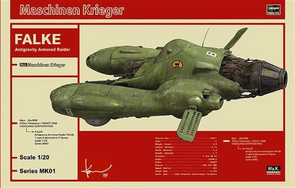 Hasegawa MK01 64001 1/20 Ölçek, Antigravity Armored Raider, Bilim Kurgu Plastik Model Kiti ürün görseli