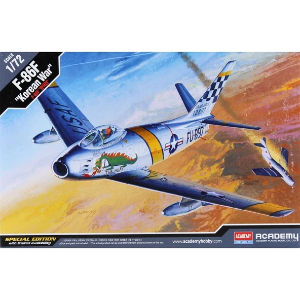Academy 12546 1/72 Ölçek, F-86F (Korean War) Special Edition Savaş Uçağı, Plastik Model kiti