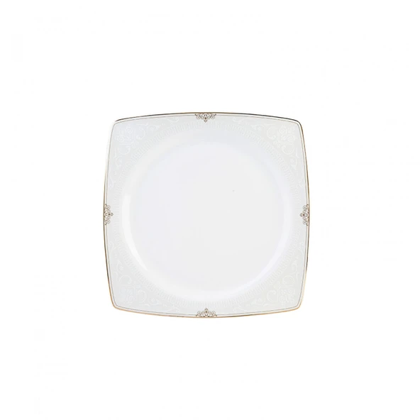 Emsan Fine Bone Estiva Gold 61 Parça 12 Kişilik Kare Yemek Takımı - Resim 9