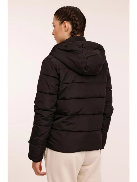 LUMBERJACK KARINA 2SN71 4PR SİYAH KISA KABAN - Resim 3