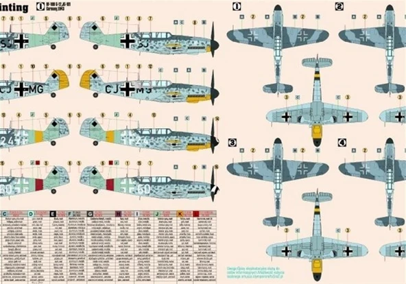 Mistercraft D025 1/72  BF-109G-101 Savaş Uçağı Plastik Model Kiti - 2