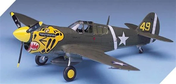 Academy 12468 1/72 Ölçek, P-40E Warhawk Savaş Uçağı, Plastik Model kiti - Resim 3