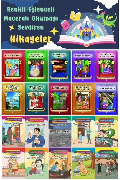 4.Sınıf Renkli Eğlenceli Maceralı Okumayı Sevdiren Hikayeler (20 Kitap) ürün görseli 1