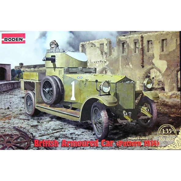 Roden 803 1/35 Ölçek, British Armoured CarPattern 1914 ürün görseli