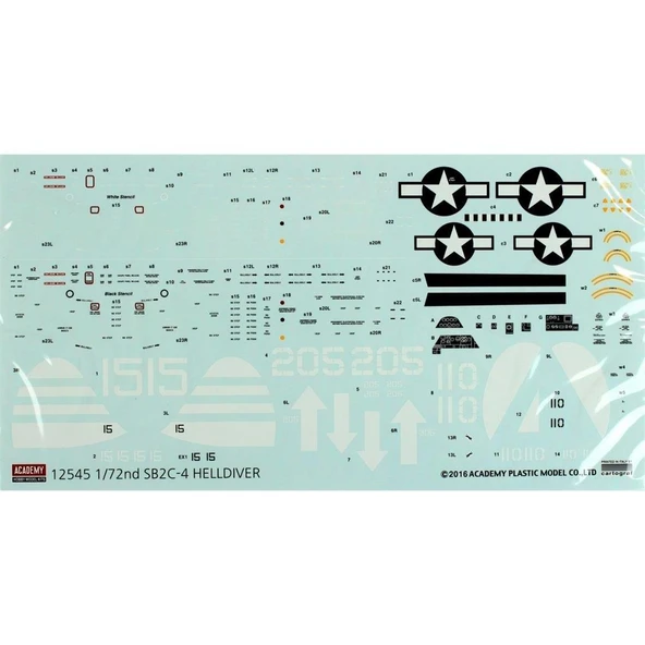 Academy 12545 1/72 Ölçek, U.S. Navy SB2C-4 (Operation Iceberg) Savaş Uçağı, Plastik Model kiti - 5