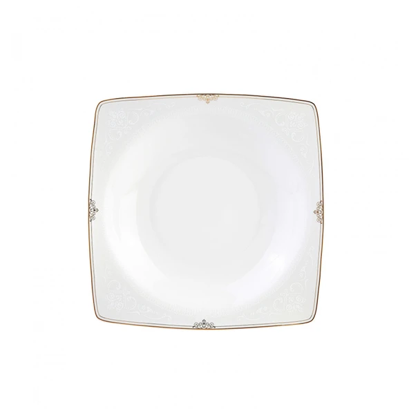 Emsan Fine Bone Estiva Gold 61 Parça 12 Kişilik Kare Yemek Takımı - Resim 8
