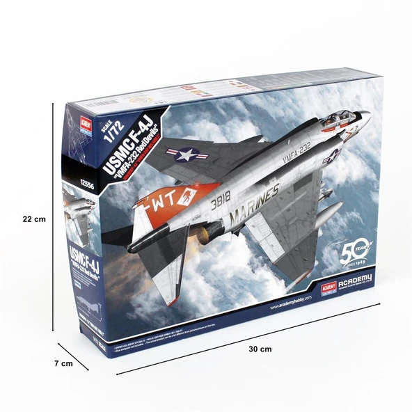 Academy 12556 1/72 Ölçek, F-4J VMFA-232 Savaş Uçağı, Plastik Model kiti - 5