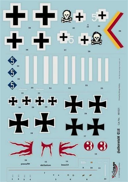 Mirage 481306 1/48 Ölçek, Halberstadt Cl.II Twoseat Version Earl, Plastik Model kiti - Resim 2