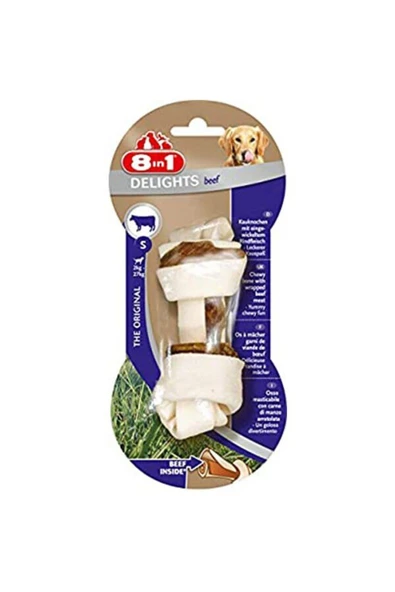 8 in 1 Delights Beef Bone Biftekli Düğümlü Köpek Ödül Kemik S (35g) - Petshopundan