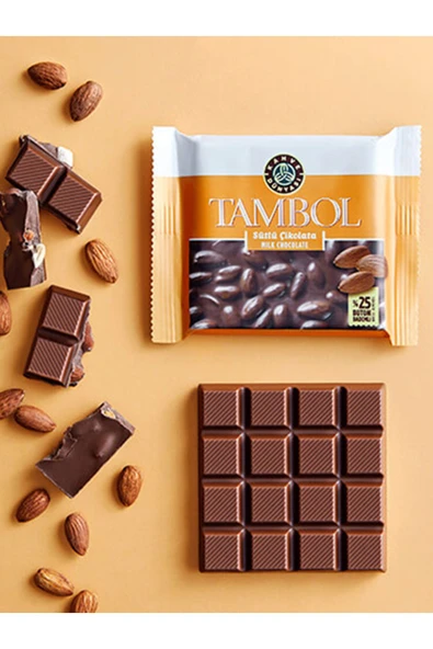 Tambol Bütün Bademli Sütlü Çikolata 77 GR