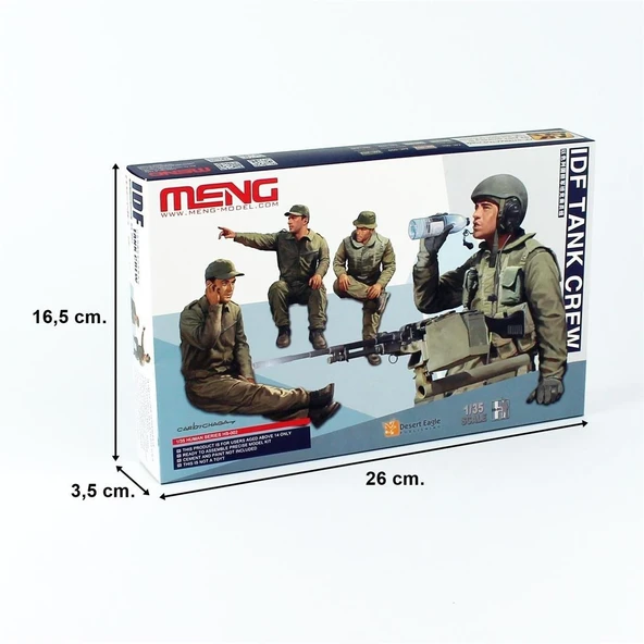 Meng HS-002 1/35 Ölçek, IDF Tank Mürettebatı, 4 Adet, Plastik Figür Model Kiti - Resim 5