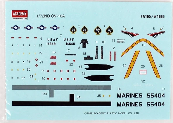 Academy 12463 1/72 Ölçek, OV-10 Bronco Savaş Uçağı, Plastik Model kiti - 3
