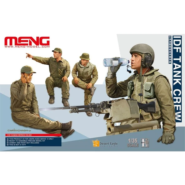 Meng HS-002 1/35 Ölçek, IDF Tank Mürettebatı, 4 Adet, Plastik Figür Model Kiti ürün görseli