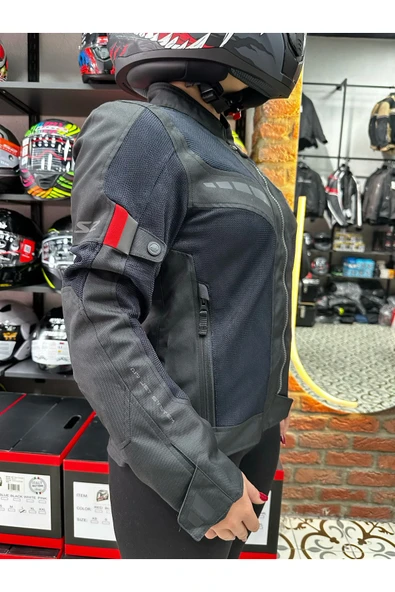 LS2 BLADE AIR KADIN MONT SIYAH KIRMIZI - 2